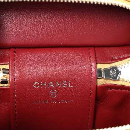 Chanel Metallic Calfskin Quilted Mini Vanity Bag Charm With Hook Gold 4 of 6