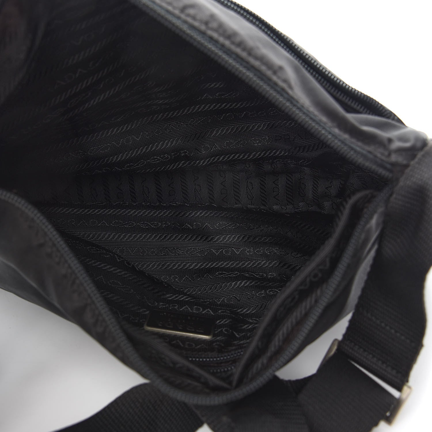 Prada Nylon Tessuto Messenger Bag Black 6 of 7