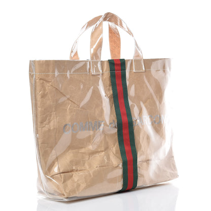 Gucci X Comme de Garçons Paper Plastic Web Shopper Tote 3 of 14