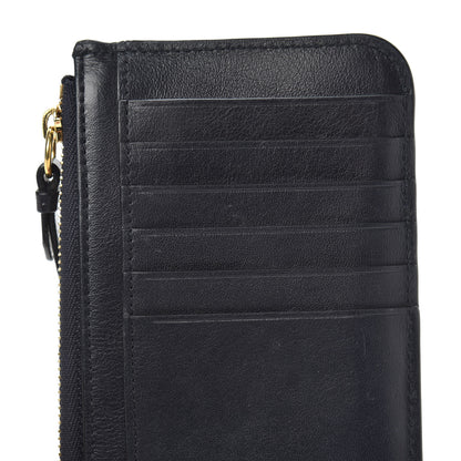 Chloe Smooth Calfskin Logo Vick Zip Card Case Full Blue 6 of 10