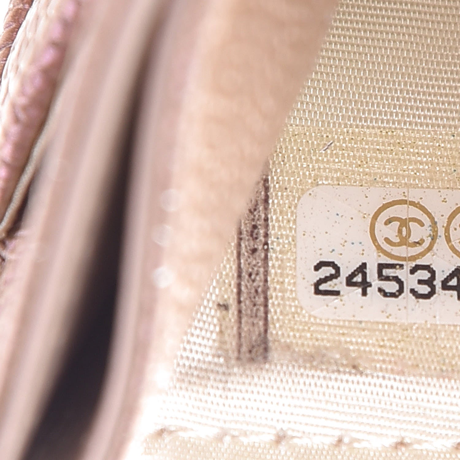Chanel Metallic Caviar Chevron Quilted Card Holder Light Gold 8 of 13