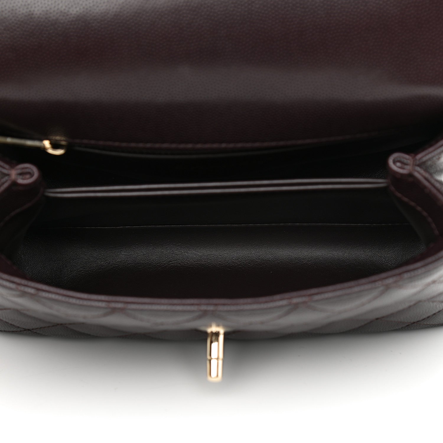 Chanel Caviar Quilted Mini Coco Handle Flap Dark Brown 5 of 9