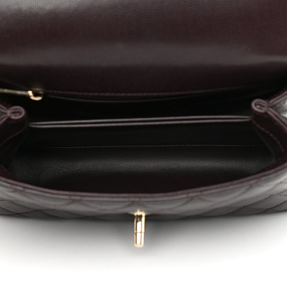 Chanel Caviar Quilted Mini Coco Handle Flap Dark Brown 5 of 9