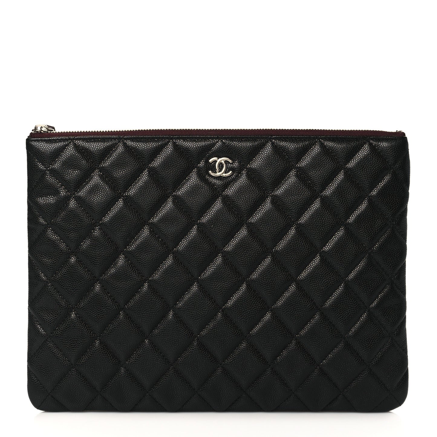 Caviar Quilted Medium Cosmetic Case Black