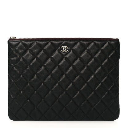 Chanel Caviar Quilted Medium Cosmetic Case Black 1 of 9