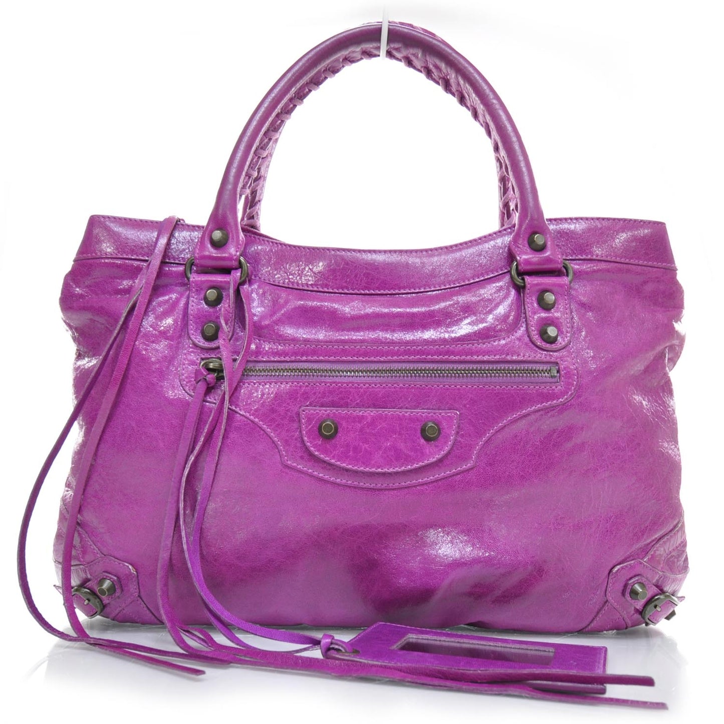 Chevre Classic Hardware Purse Magenta