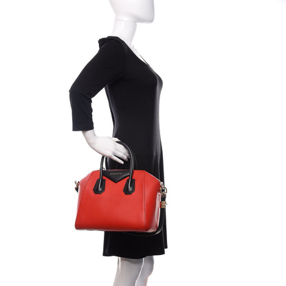Givenchy Smooth Calfskin Small Bi-Color Antigona Red Black 3 of 15