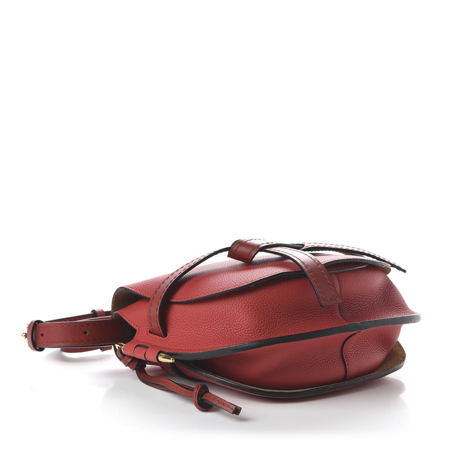 Loewe Soft Grain Calfskin Small Gate Crossbody Bag Scarlet Red Burnt Red 4 of 9