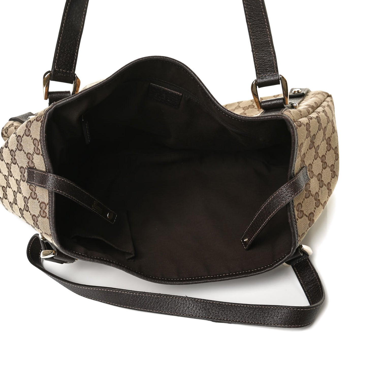 Monogram Medium Abbey Shoulder Bag Dark Brown