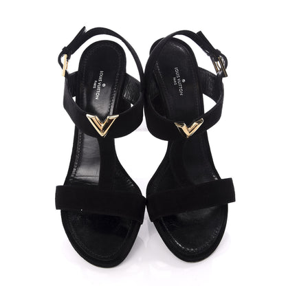 Louis Vuitton Suede Bahiana Sandals 39 Black 5 of 10