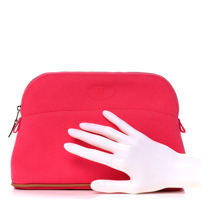 Hermes Cotton Bolide Travel Cosmetic Pouch Rose Extreme 2 of 13