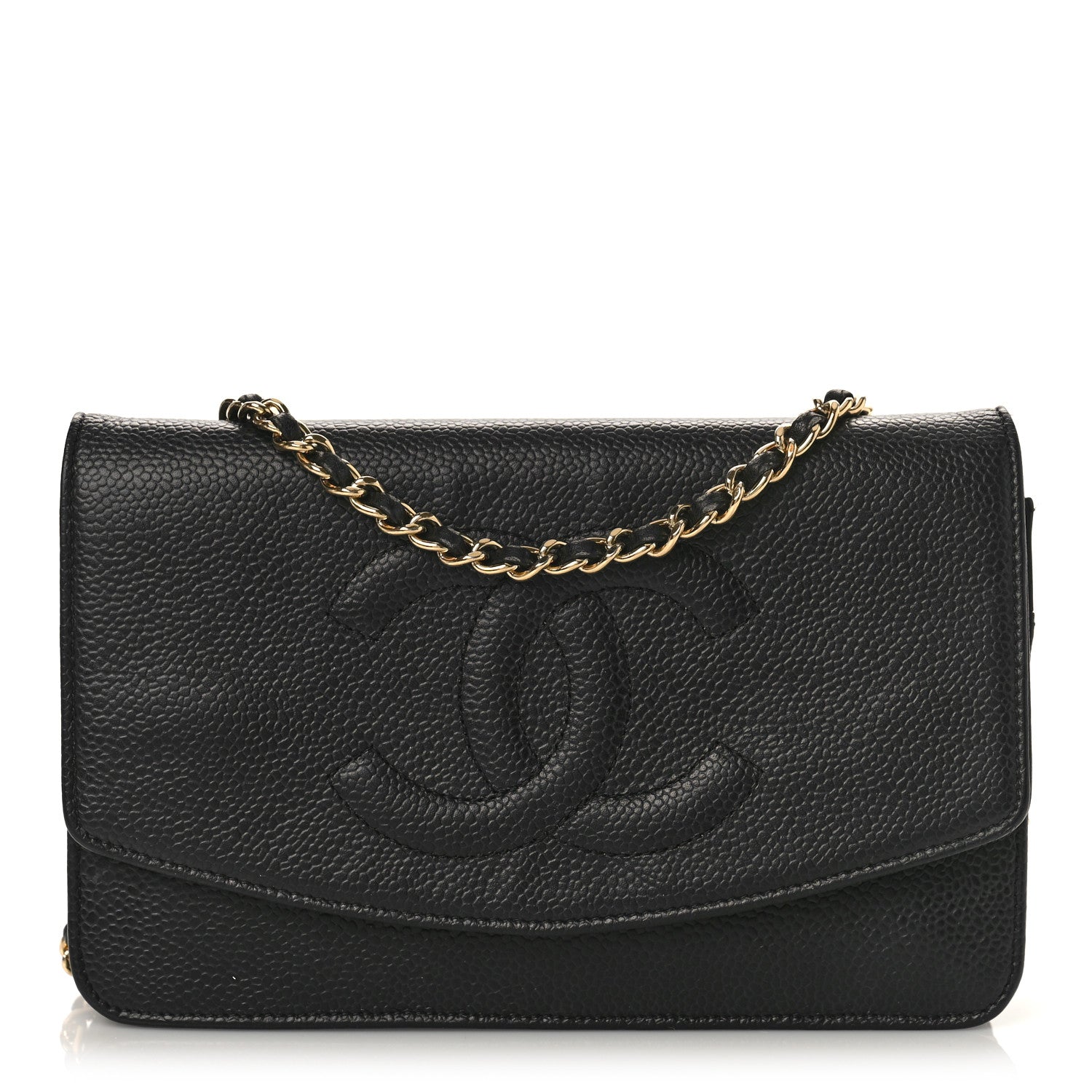 Chanel Caviar Timeless CC Wallet on Chain WOC Black 1 of 12