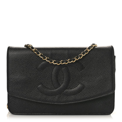 Chanel Caviar Timeless CC Wallet on Chain WOC Black 1 of 12