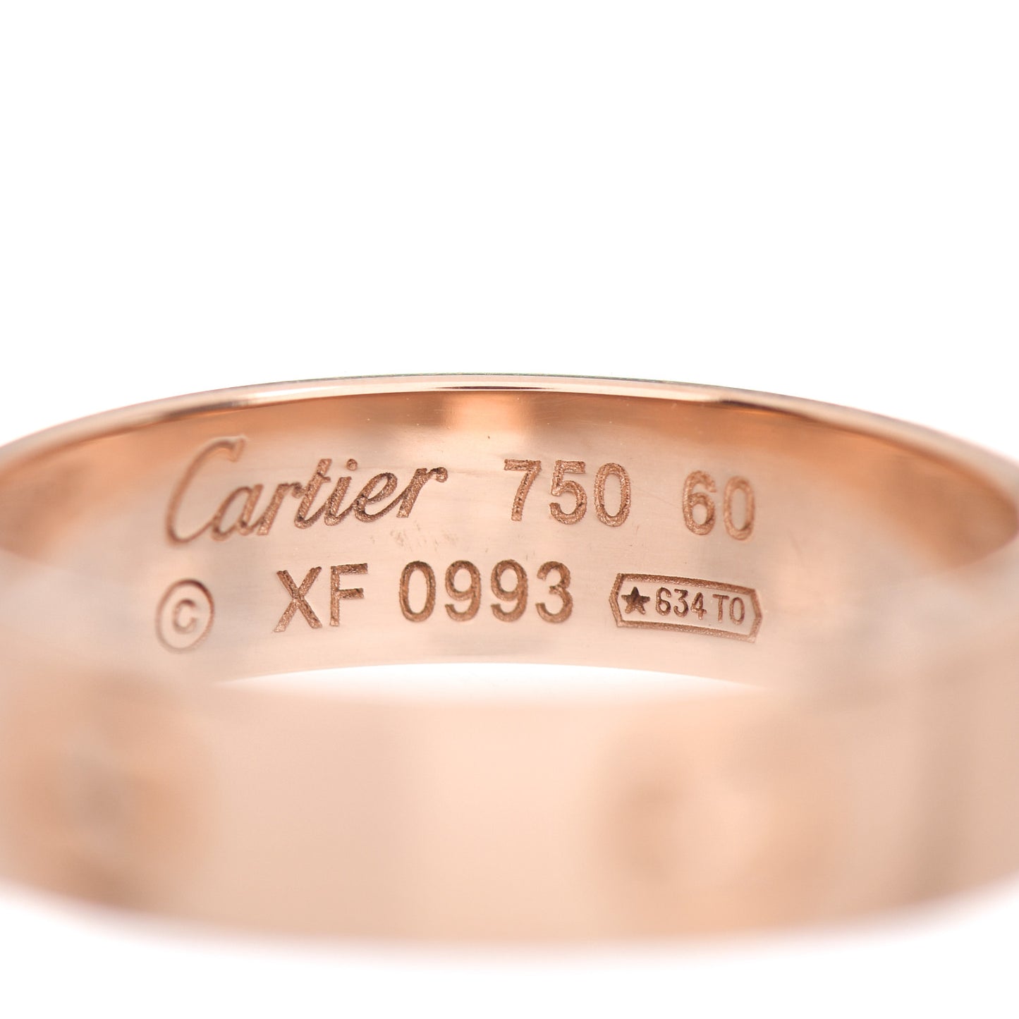 18K Pink Gold 5.5mm LOVE Ring 60 9