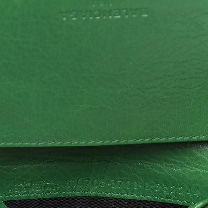 Balenciaga Agneau Arena Classic Gold Hardware Mini Wallet Vert Trefle 7 of 18