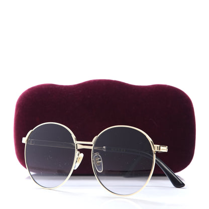Gucci Web Round Sunglasses GG0206SK Gold 8 of 8