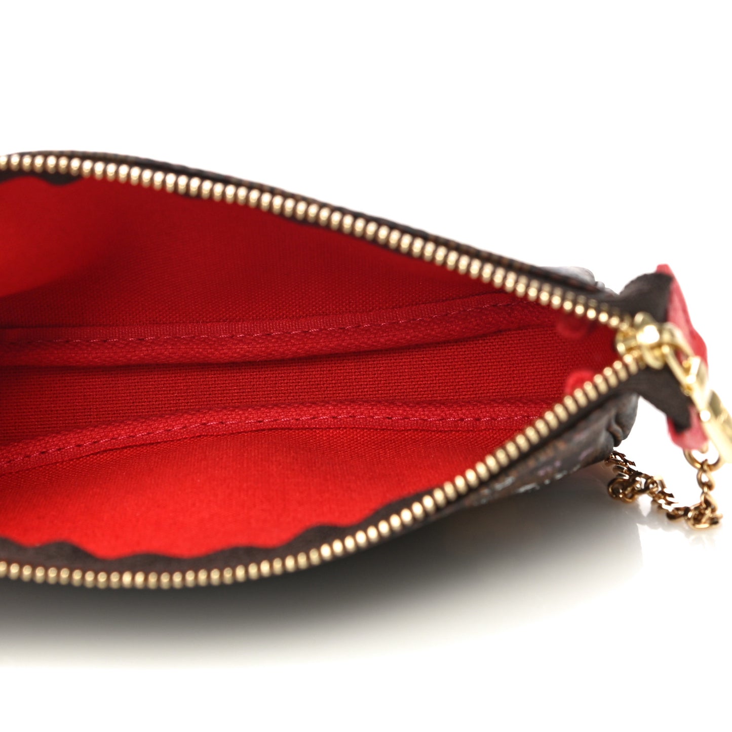 Damier Ebene 2019 Christmas Animation Mini Pochette Accessories Red