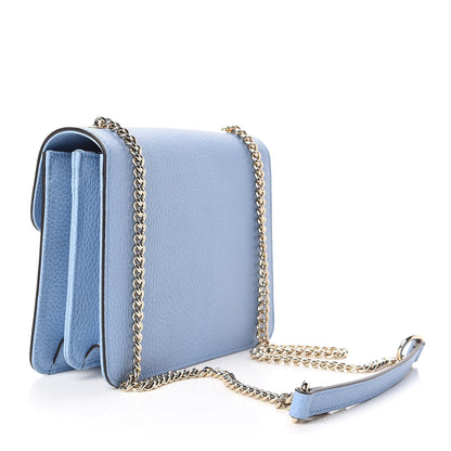 Gucci Dollar Calfskin Small Interlocking G Shoulder Bag Mineral Blue 3 of 10