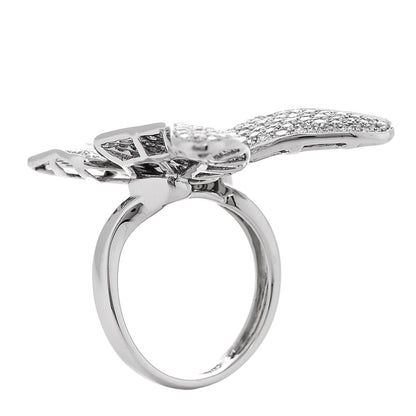 Parker & West by FASHIONPHILE 18K White Gold Diamond 3.25ctw Butterfly Ring 54 7 6 of 9
