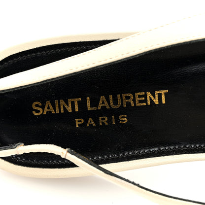 Saint Laurent Belfagor Anais Slingback Flats 39 Navy Pearl 7 of 8