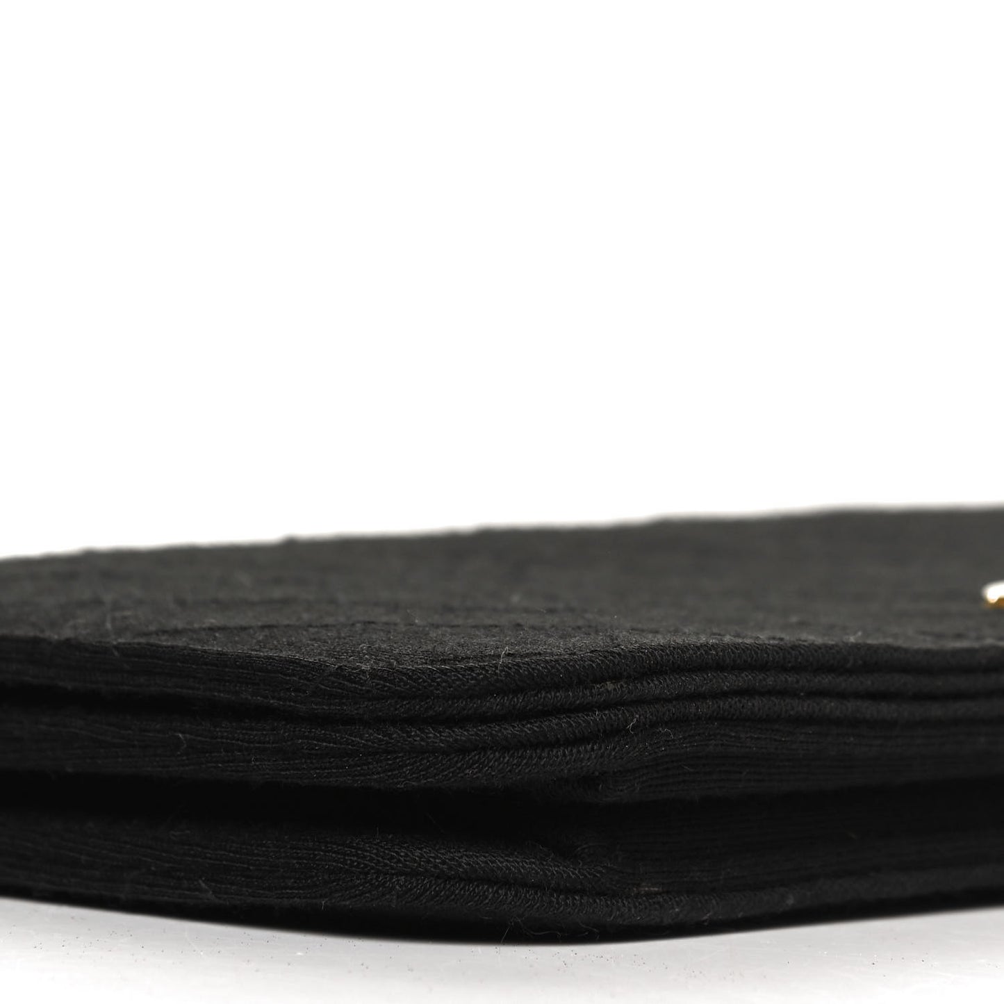Jersey Quilted Wallet On Chain WOC Black