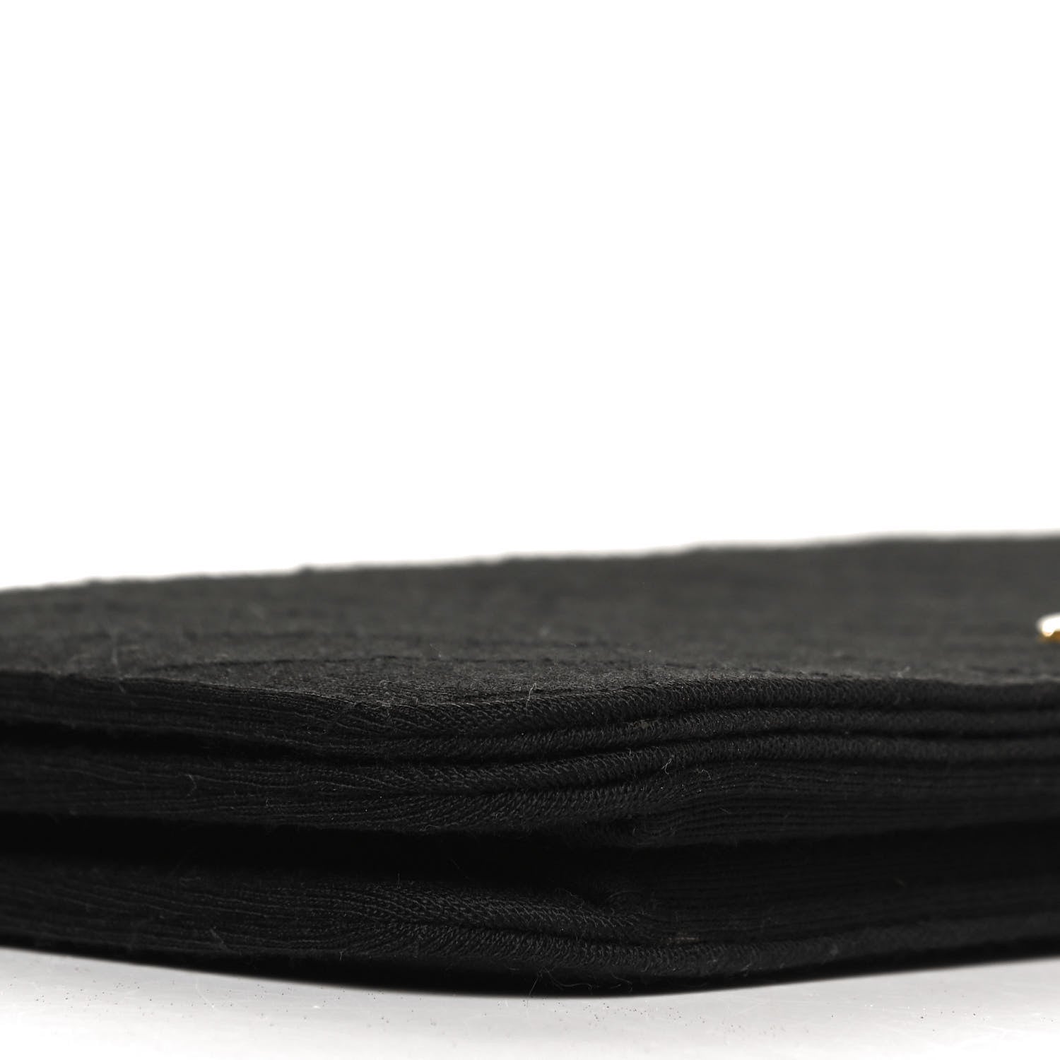 Chanel Jersey Quilted Wallet On Chain WOC Black 9 of 12