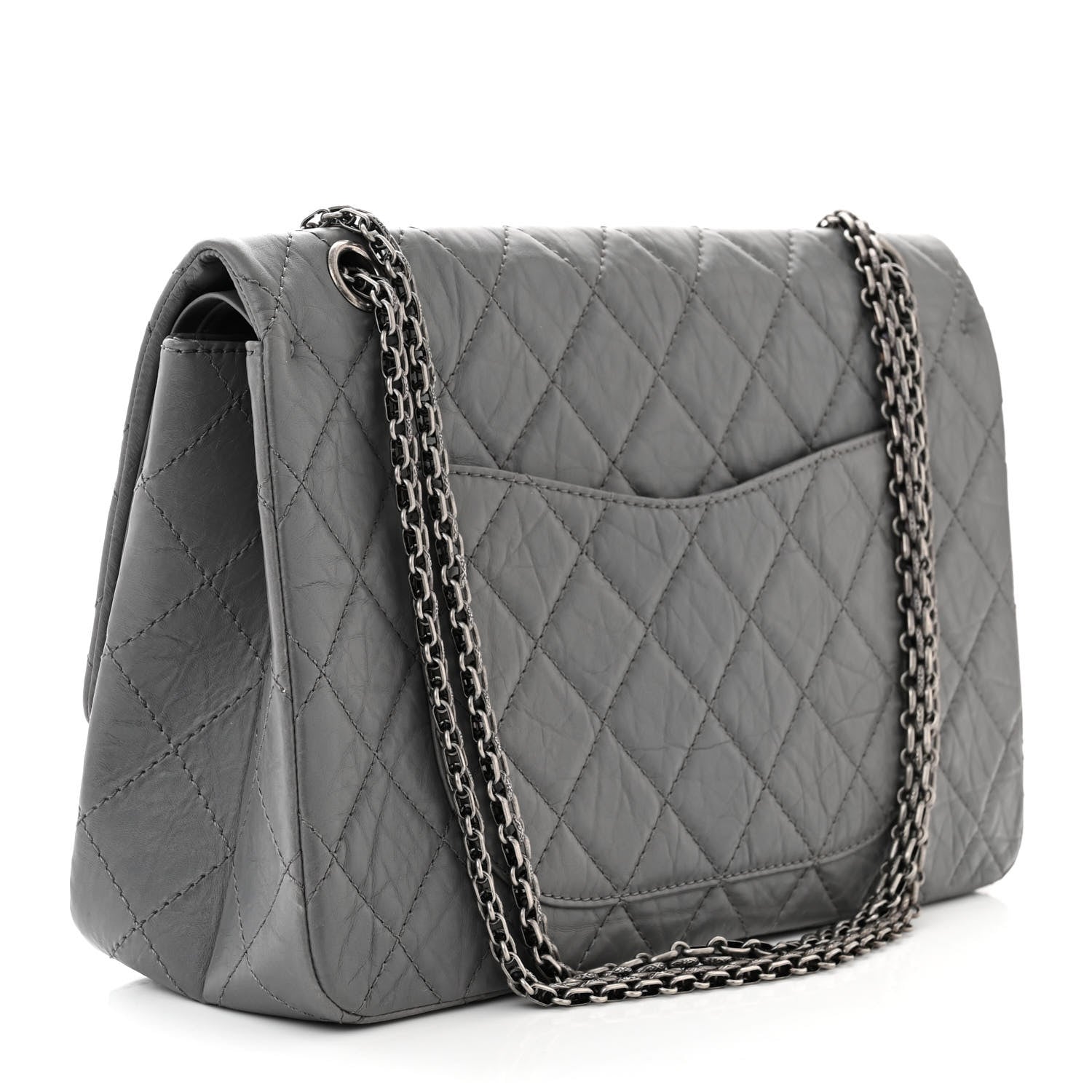 Chanel Aged Calfskin Quilted 2.55 Reissue 227 Flap Dark Grey 3 of 10