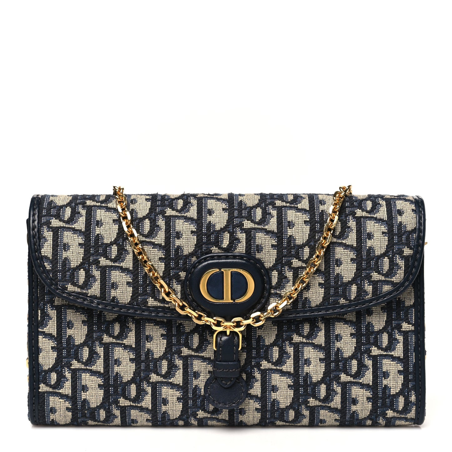 Oblique Bobby East West Pouch With Chain Blue