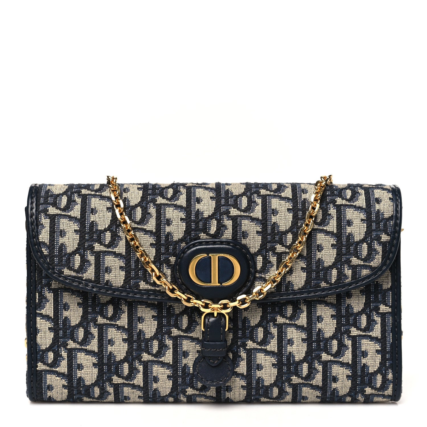 Christian Dior Oblique Bobby East West Pouch With Chain Blue 1 of 11