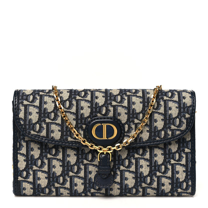 Christian Dior Oblique Bobby East West Pouch With Chain Blue 1 of 11