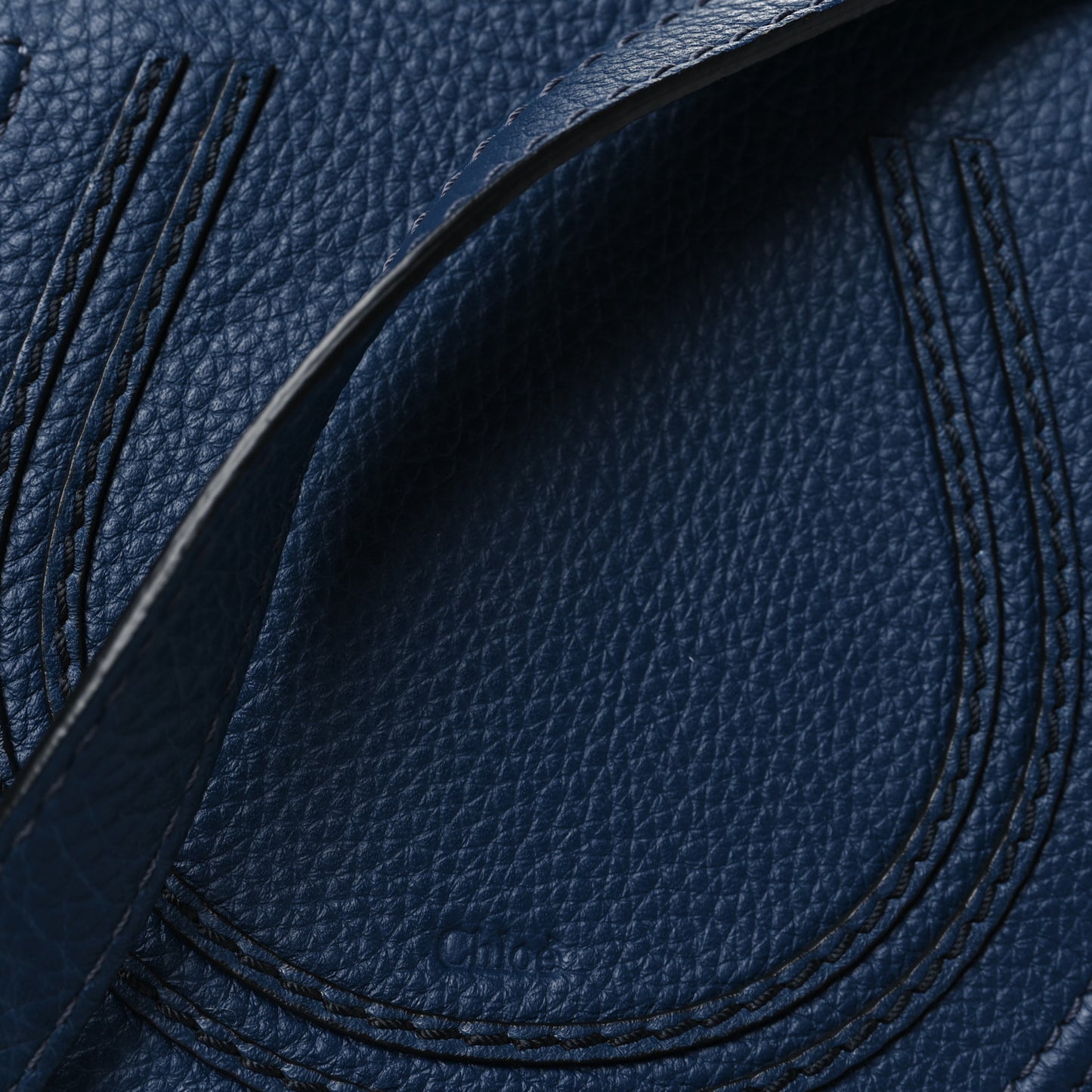 Calfskin Mini Marcie Round Crossbody Bag Royal Navy