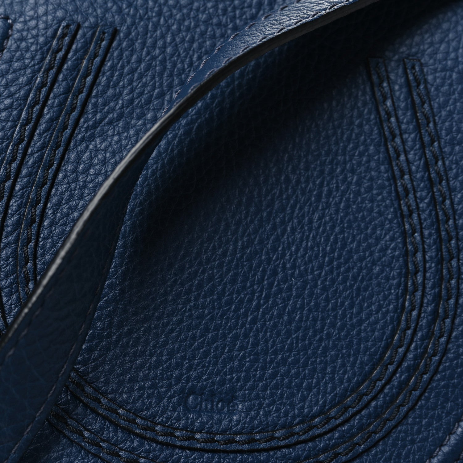 Chloe Calfskin Mini Marcie Round Crossbody Bag Royal Navy 7 of 9