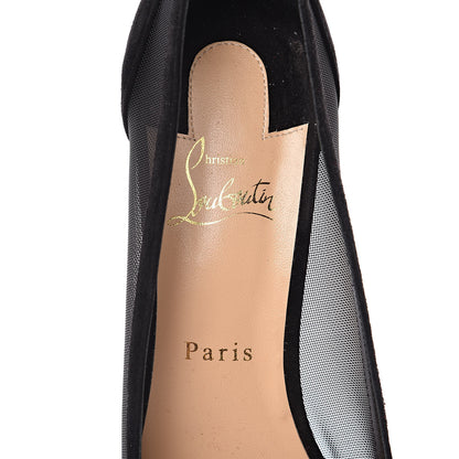 Christian Louboutin Veau Velours Rete Galativi 100 Pumps 40.5 Black 7 of 11