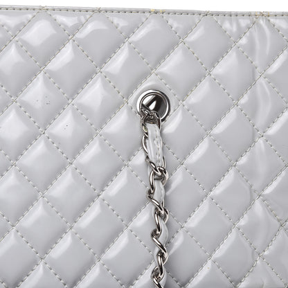 Chanel Vinyl Quilted In The Business North South Tote Light Grey 15 of 21