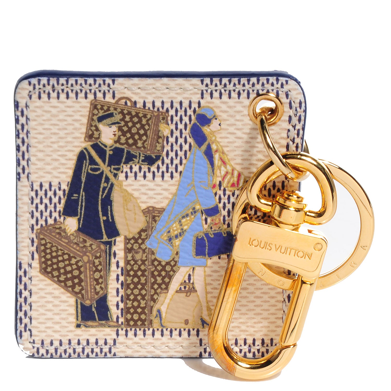Louis Vuitton Damier Azur Illustre Groom Key Holder 1 of 7