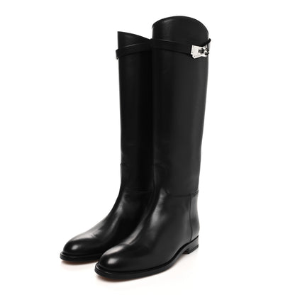 Hermes Box Kelly Jumping Boots 36.5 Black 3 of 8