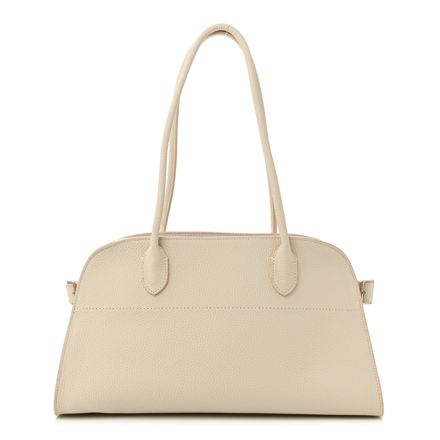 The Row Matte Grained Calfskin Margaux Shoulder 12  White 1 of 9