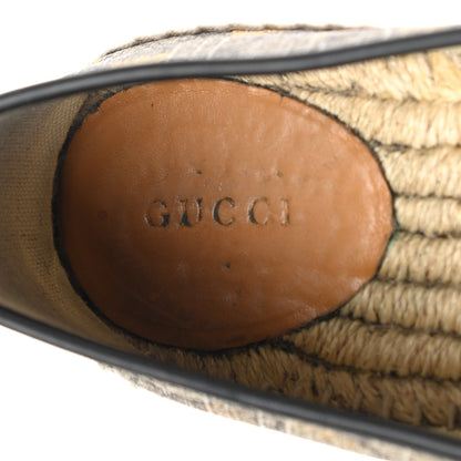Gucci GG Supreme Monogram Bees Espadrille Flats 38 Beige Ebony Oro Black 12 of 15