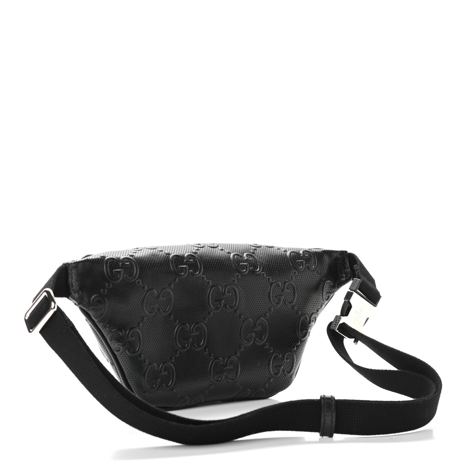 Gucci Calfskin GG Tennis Embossed Belt Bag Black 3 of 11