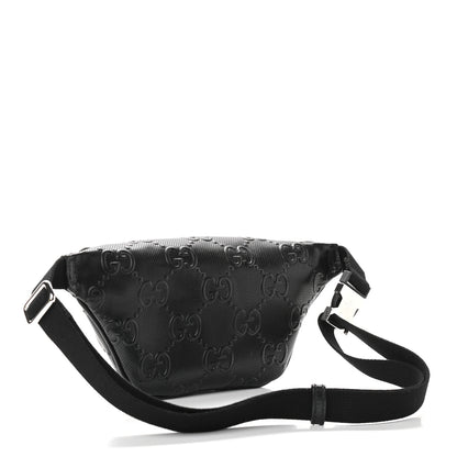 Gucci Calfskin GG Tennis Embossed Belt Bag Black 3 of 11