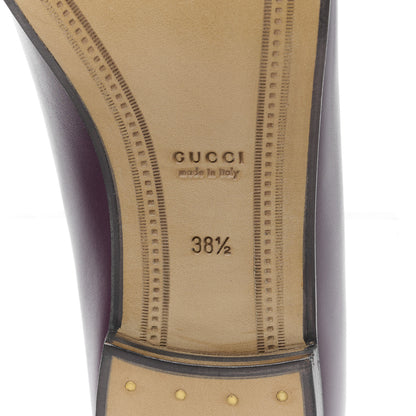 Gucci Betis Glamour Calfskin Womens Jordaan Loafers 38.5 Rosso Ancora 8 of 9