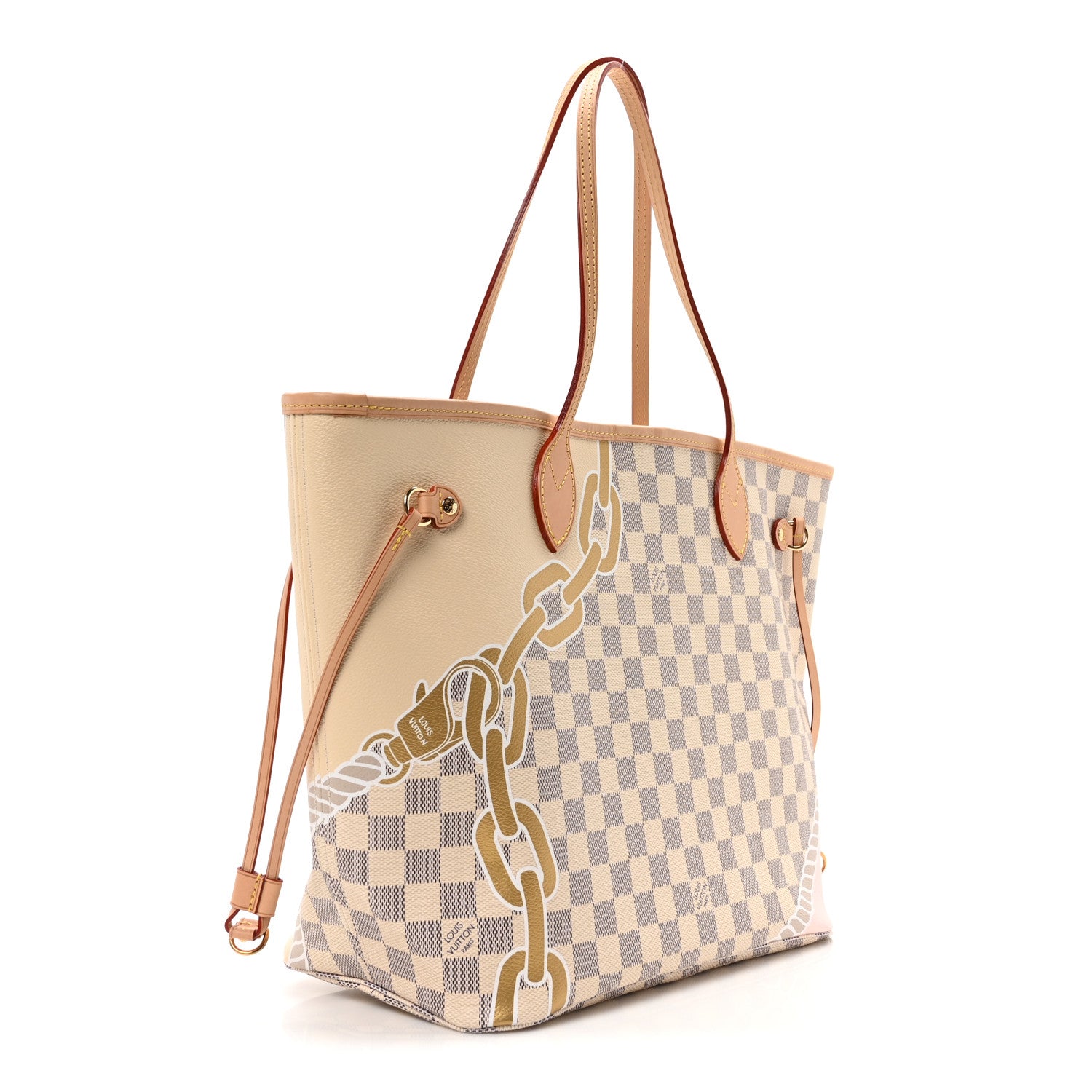 Louis Vuitton Damier Azur Nautical Neverfull MM 3 of 9