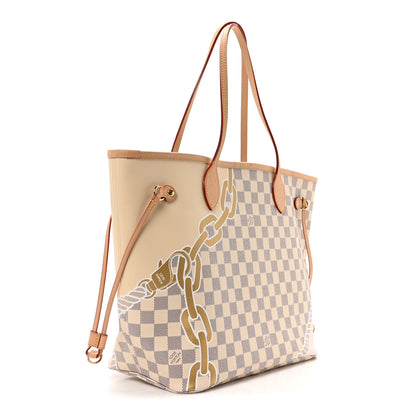 Louis Vuitton Damier Azur Nautical Neverfull MM 3 of 9