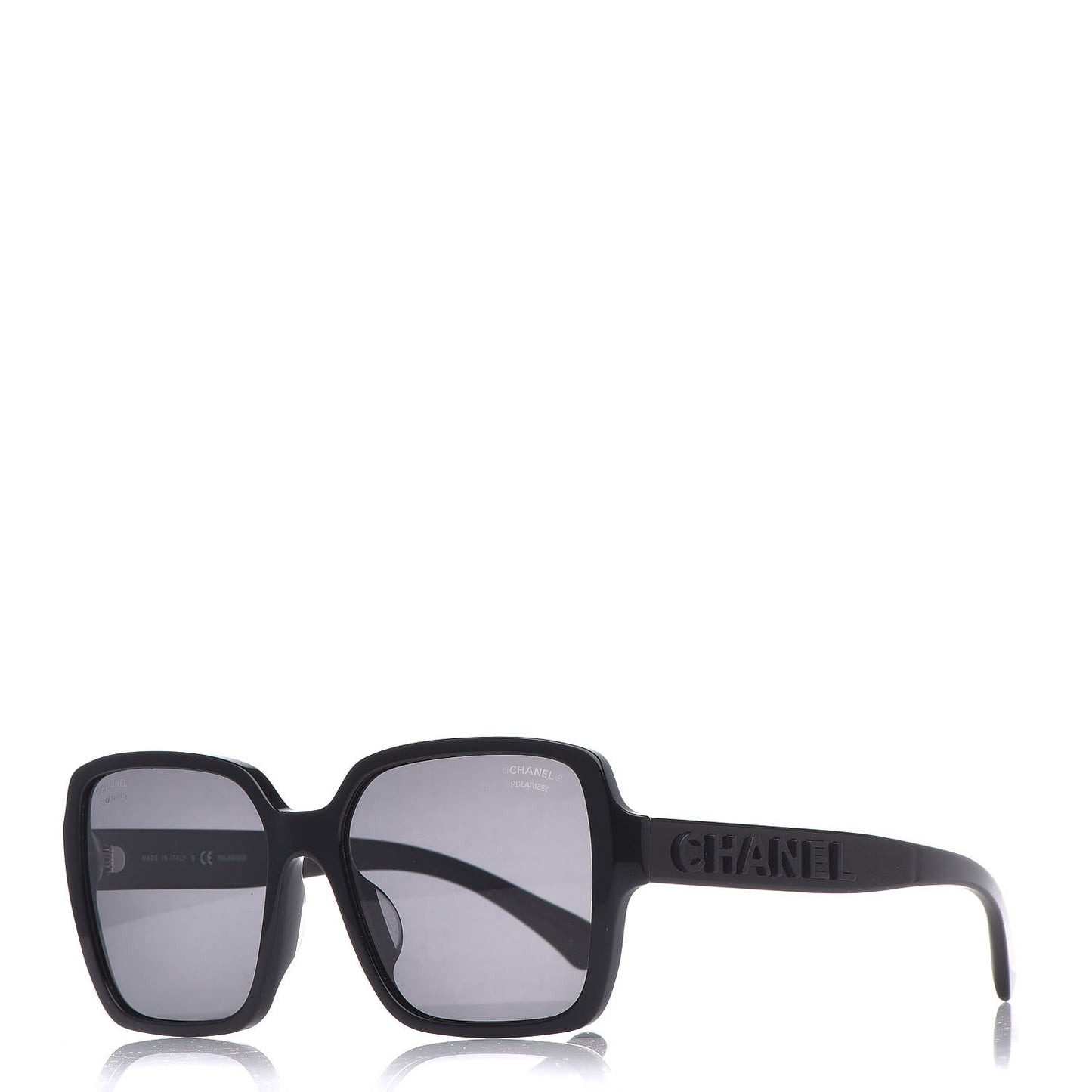 Acetate Polarized Square Sunglasses 5408 Black