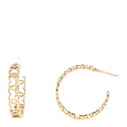 Chanel Metal CC Hoop Earrings Gold 1 of 4