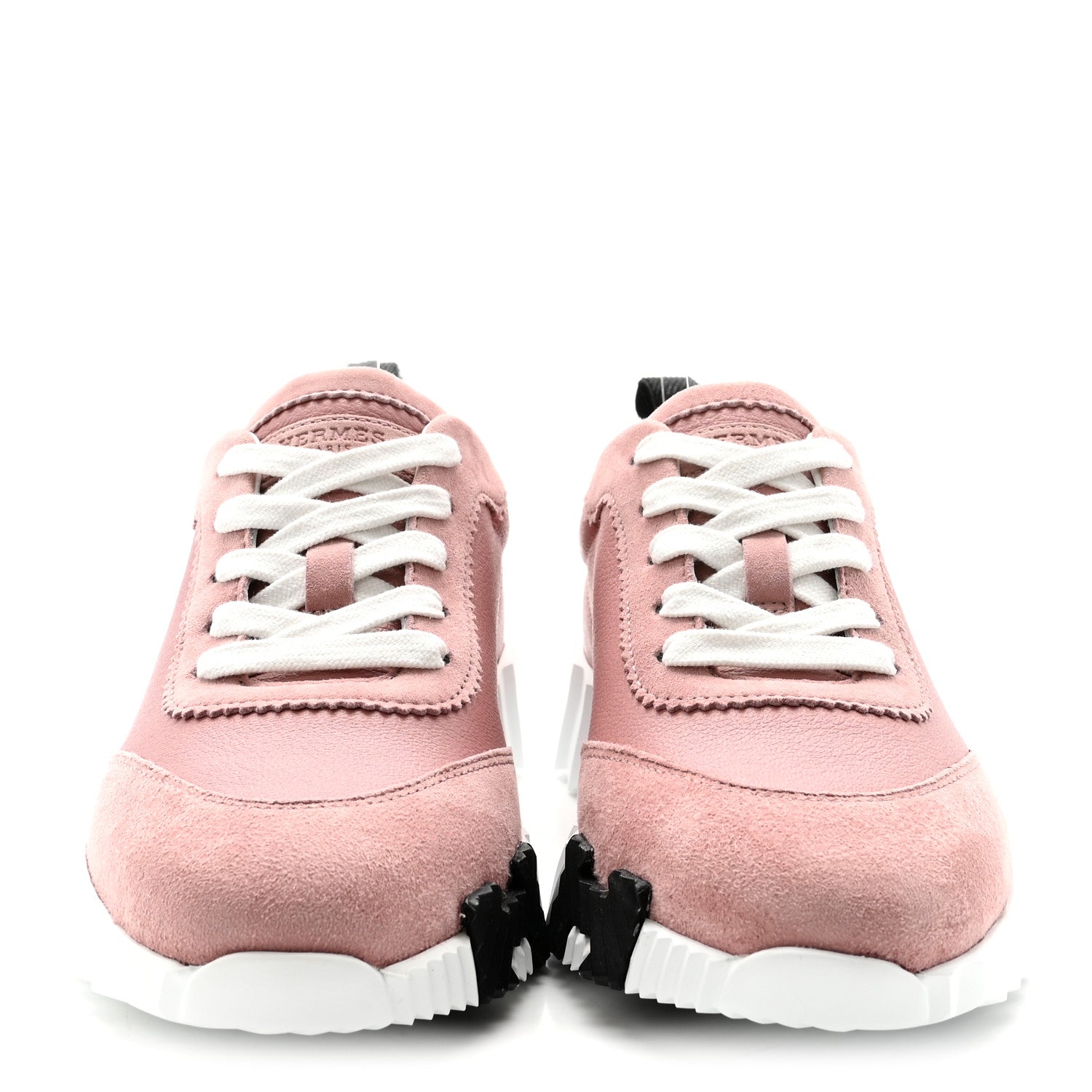 Hermes Sport Goatskin Suede Goatskin Womens Bouncing Sneakers 35.5 Rose Aquarelle 3 of 11