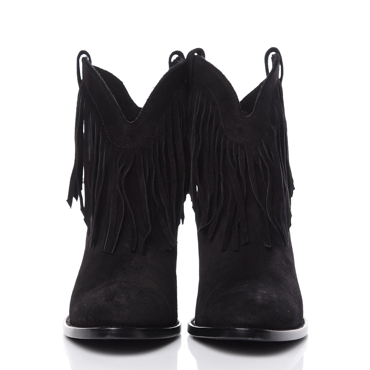 Suede Fringe Curtis 80 Ankle Boots 38.5 Black