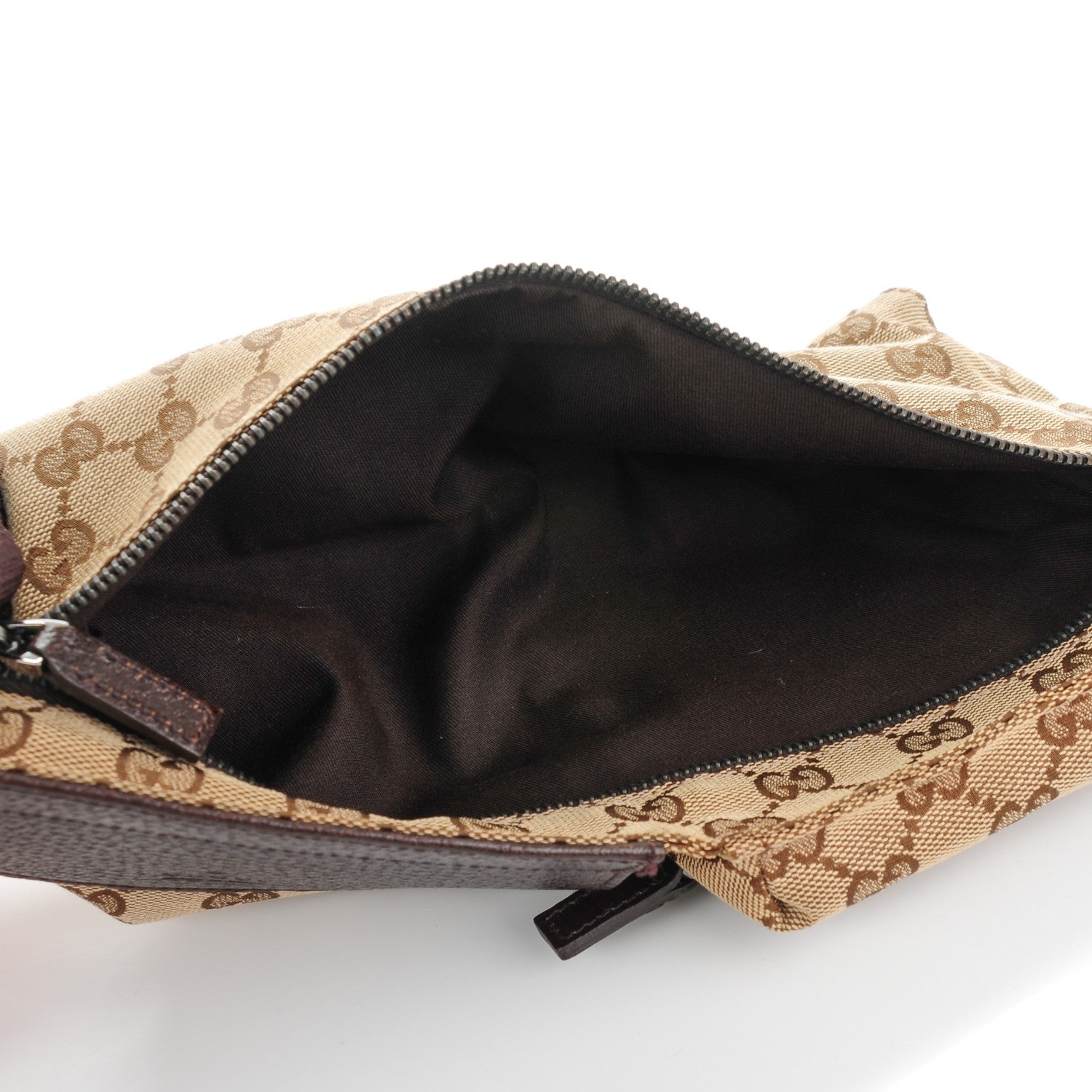 Gucci GG Monogram Double Pocket Belt Bag Dark Brown 5 of 7