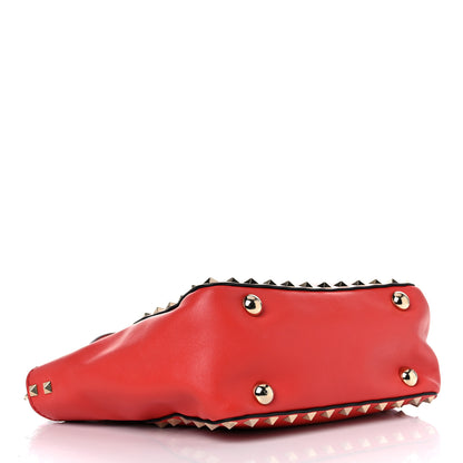 Valentino Garavani Vitello Mini Rockstud Tote Red 3 of 16