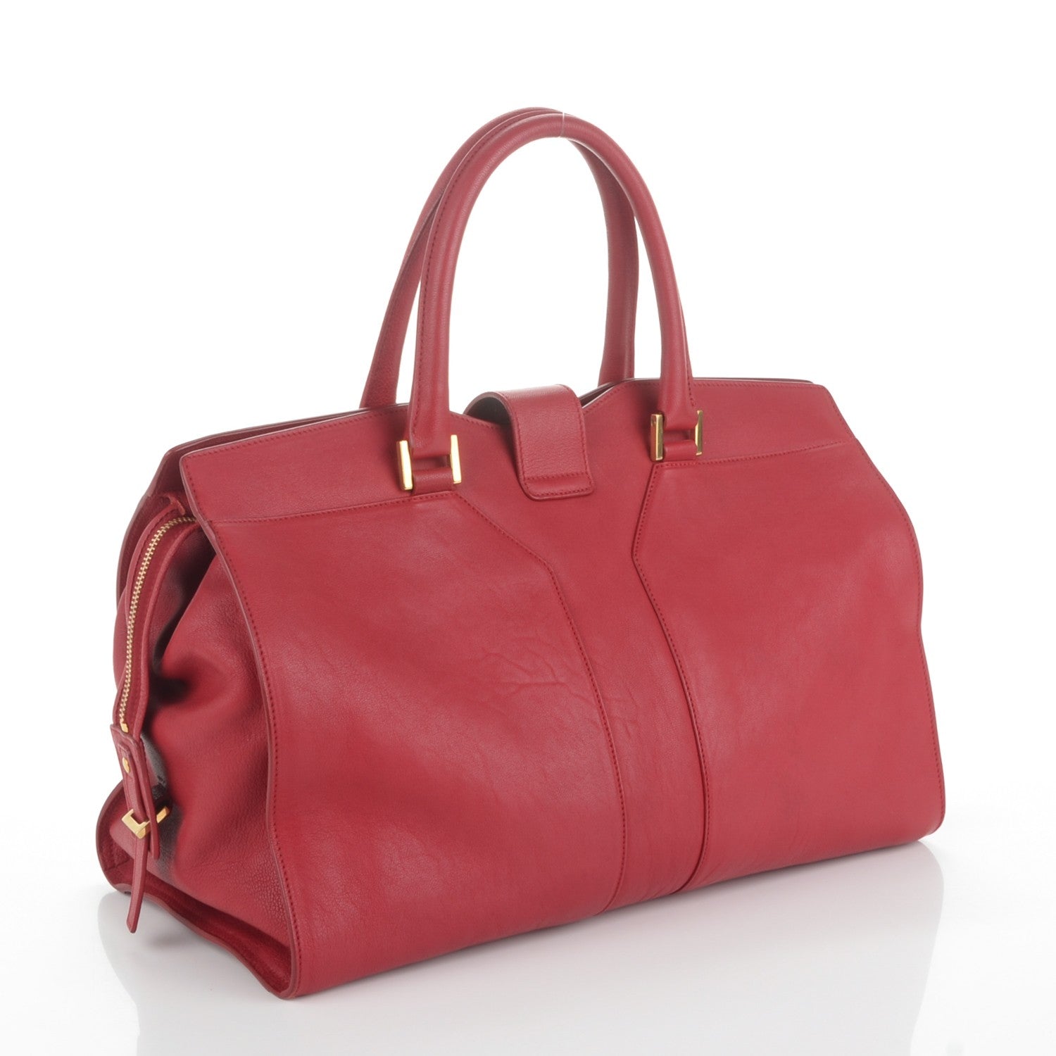 Saint Laurent Sheepskin Medium Cabas ChYc Red 3 of 7